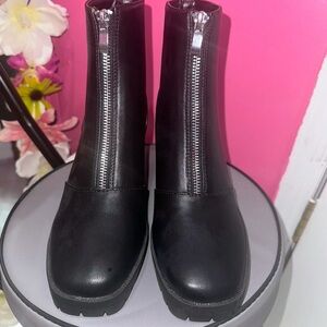 Black Heeled Faux Leather Ankle Boots Size 8 Brand New, Ready to Ship✅